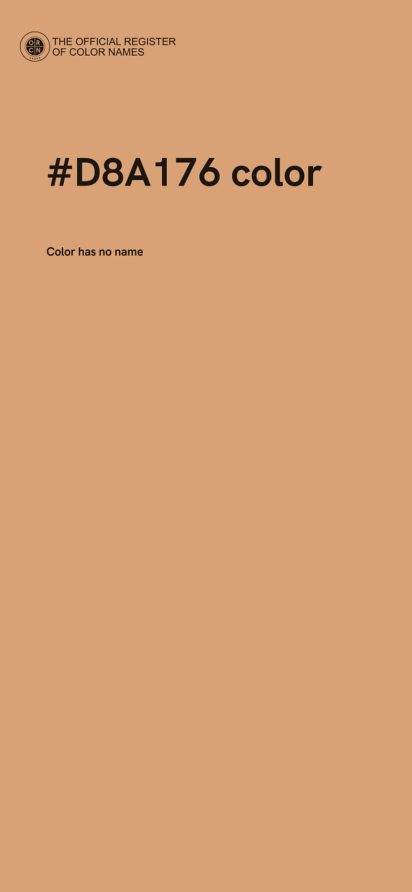 #D8A176 color image