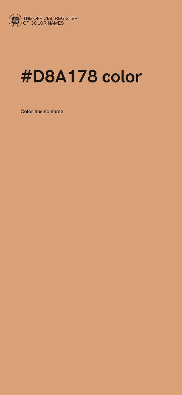 #D8A178 color image