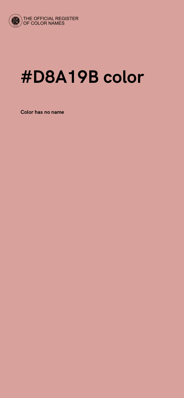 #D8A19B color image