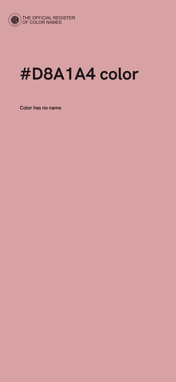 #D8A1A4 color image