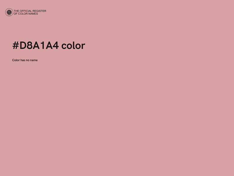 #D8A1A4 color image