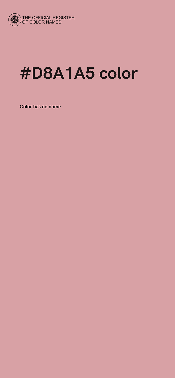 #D8A1A5 color image