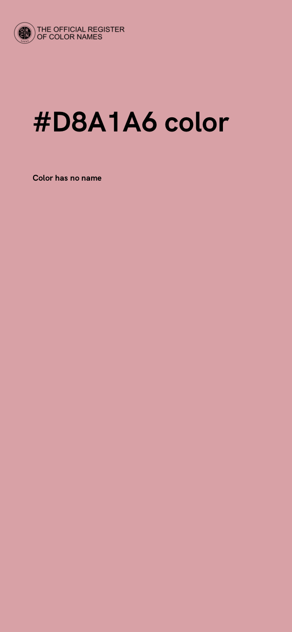 #D8A1A6 color image