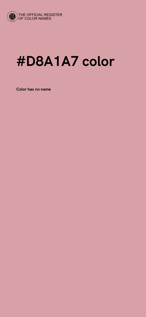 #D8A1A7 color image