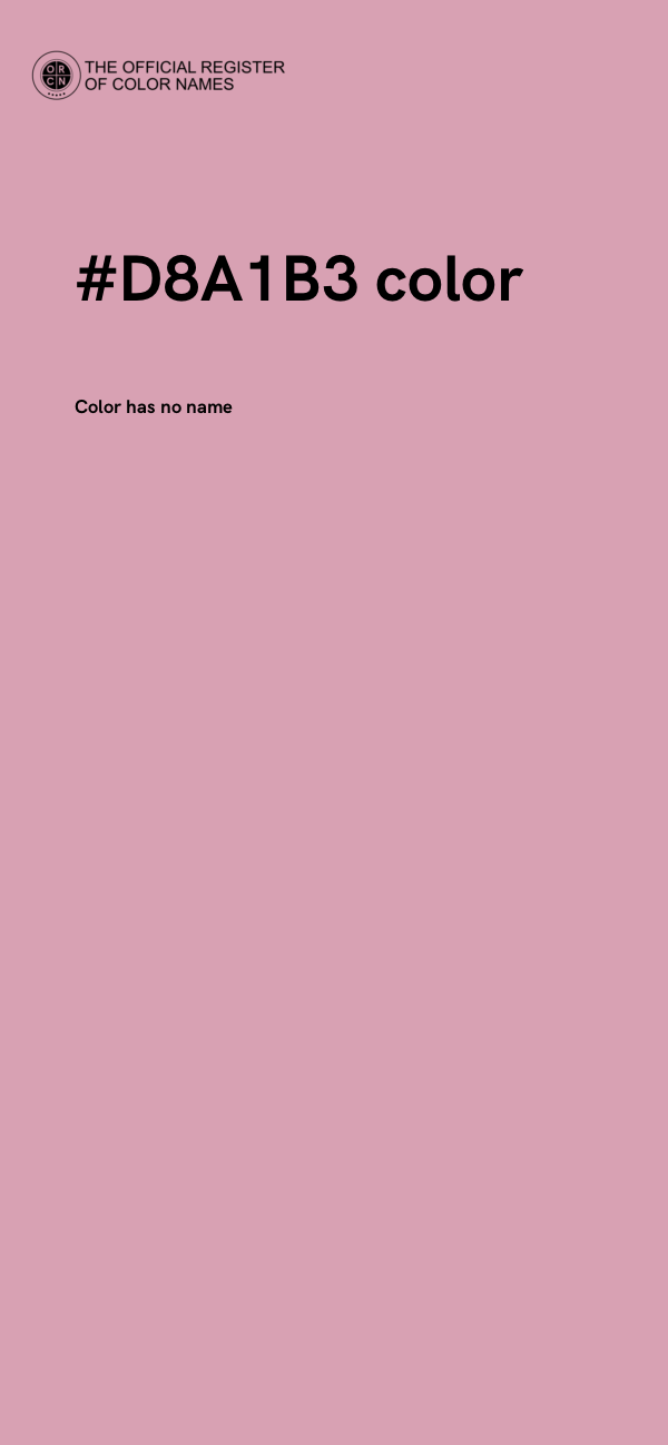 #D8A1B3 color image