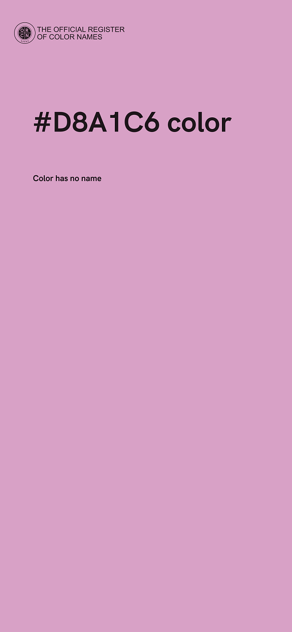 #D8A1C6 color image