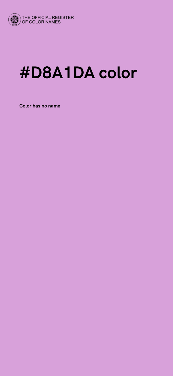 #D8A1DA color image