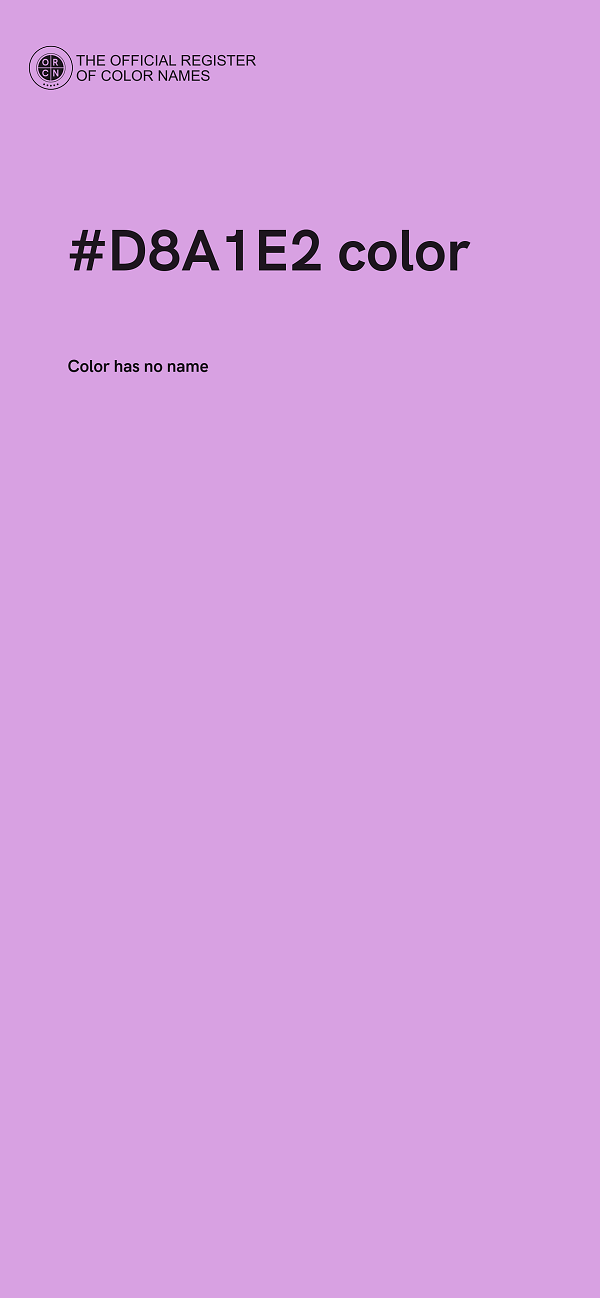 #D8A1E2 color image