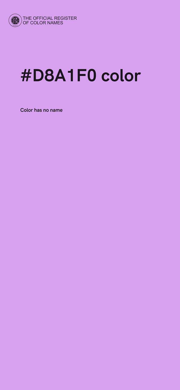 #D8A1F0 color image