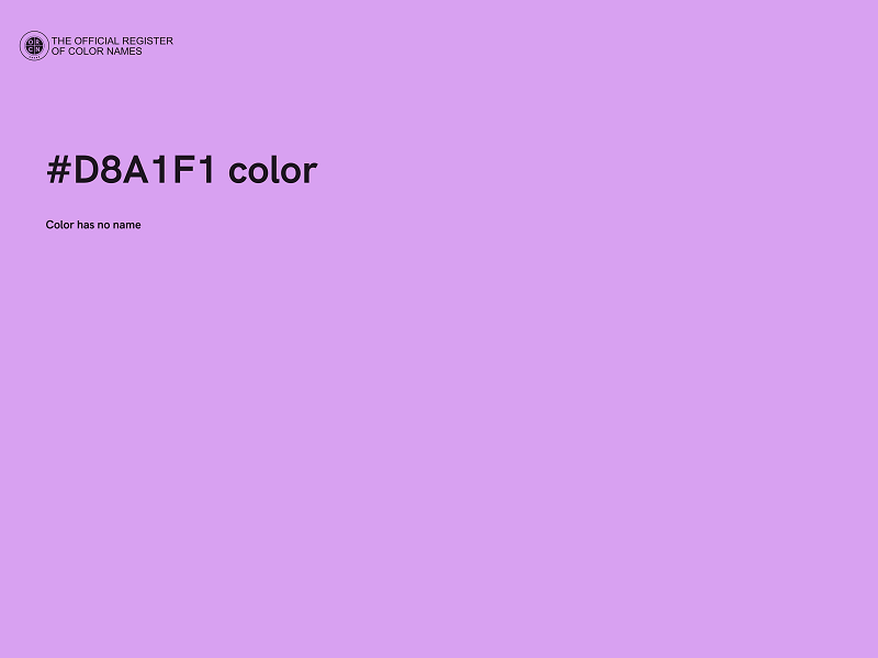 #D8A1F1 color image