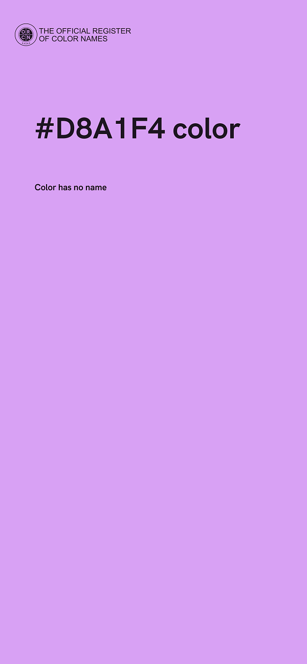 #D8A1F4 color image