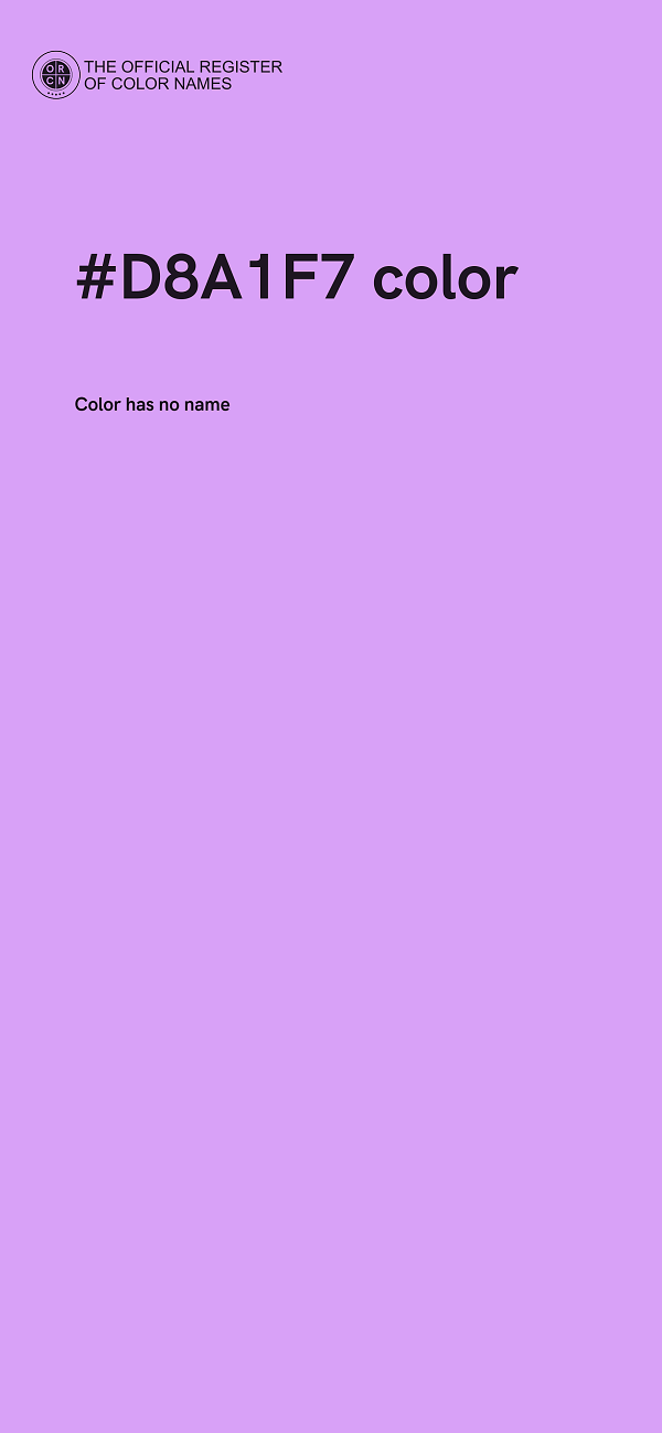 #D8A1F7 color image