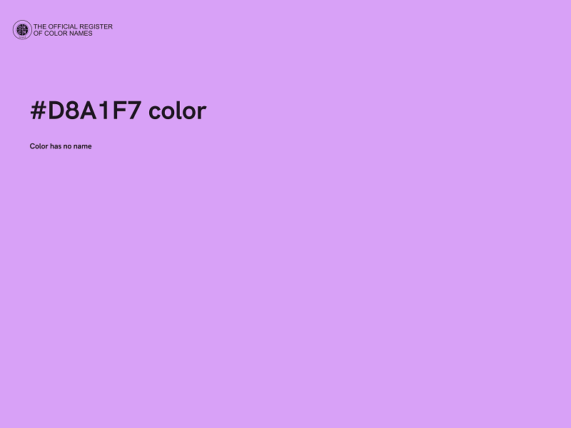 #D8A1F7 color image