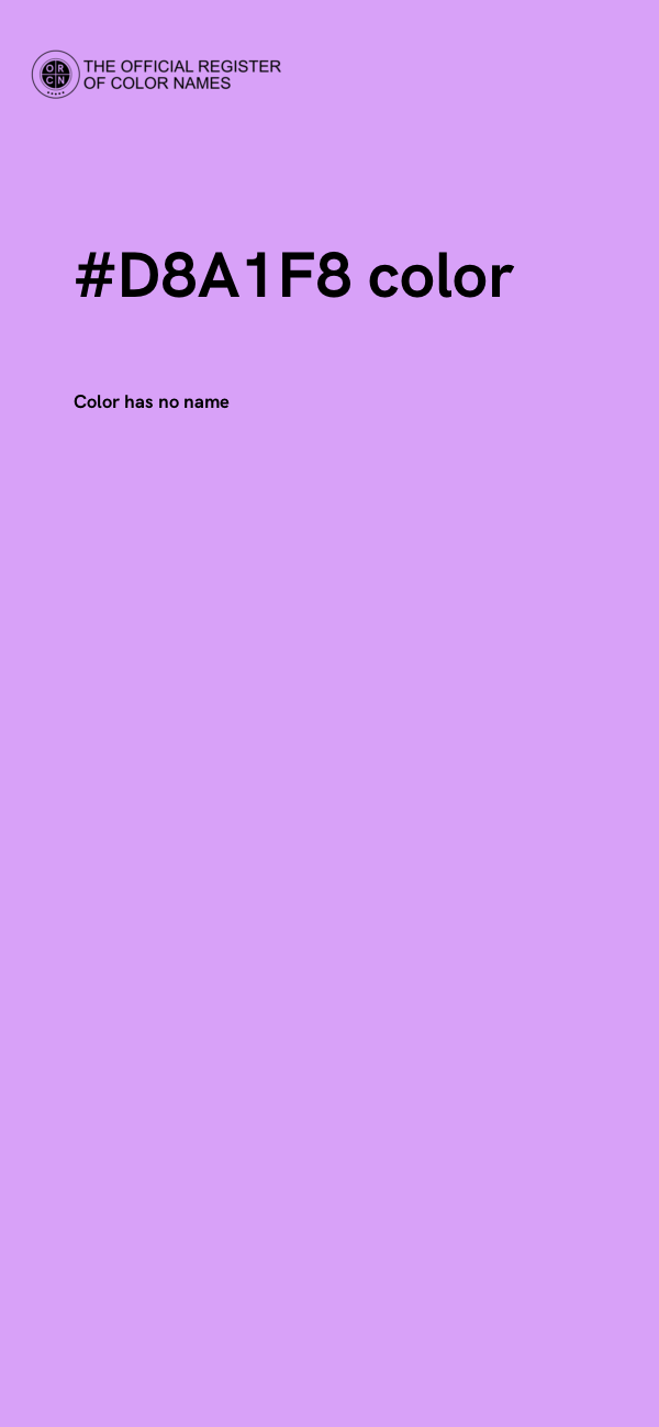 #D8A1F8 color image