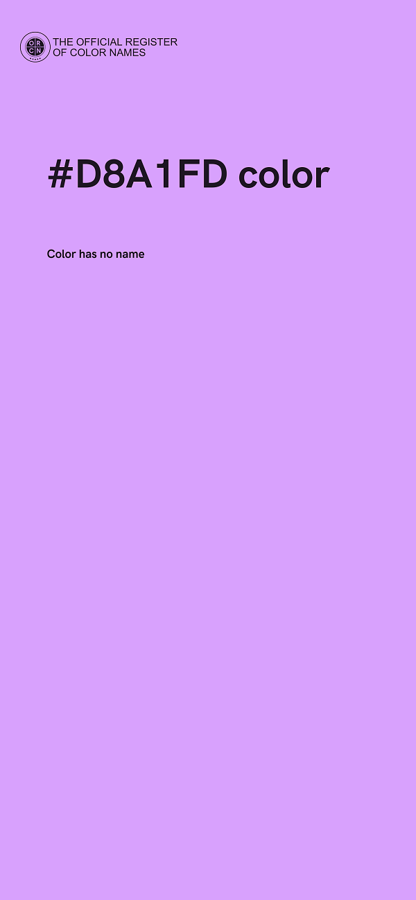 #D8A1FD color image