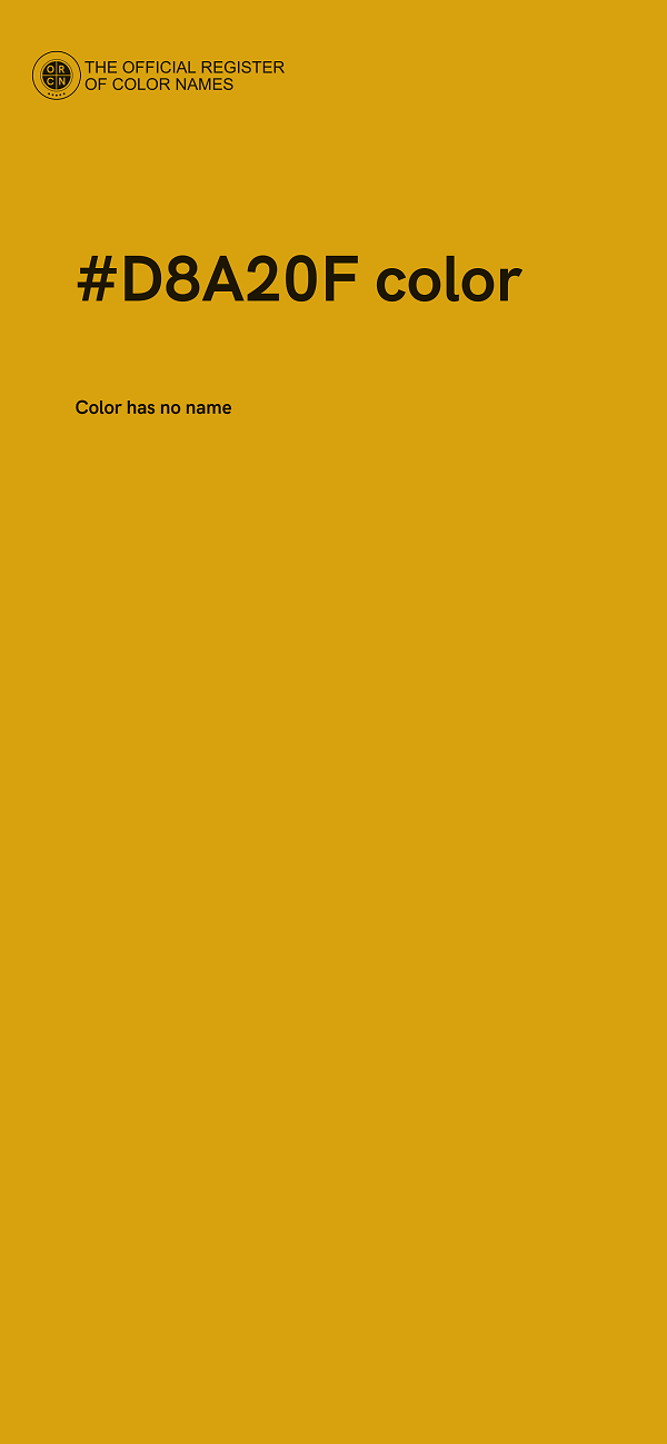 #D8A20F color image