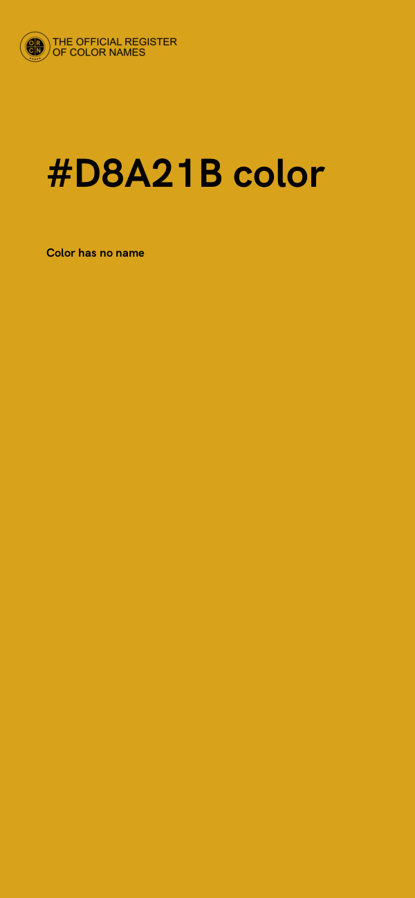 #D8A21B color image