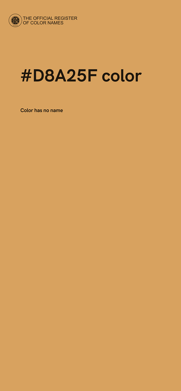 #D8A25F color image