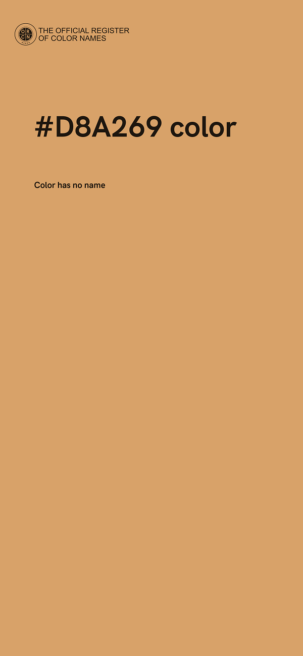 #D8A269 color image