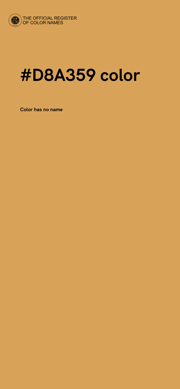 #D8A359 color image
