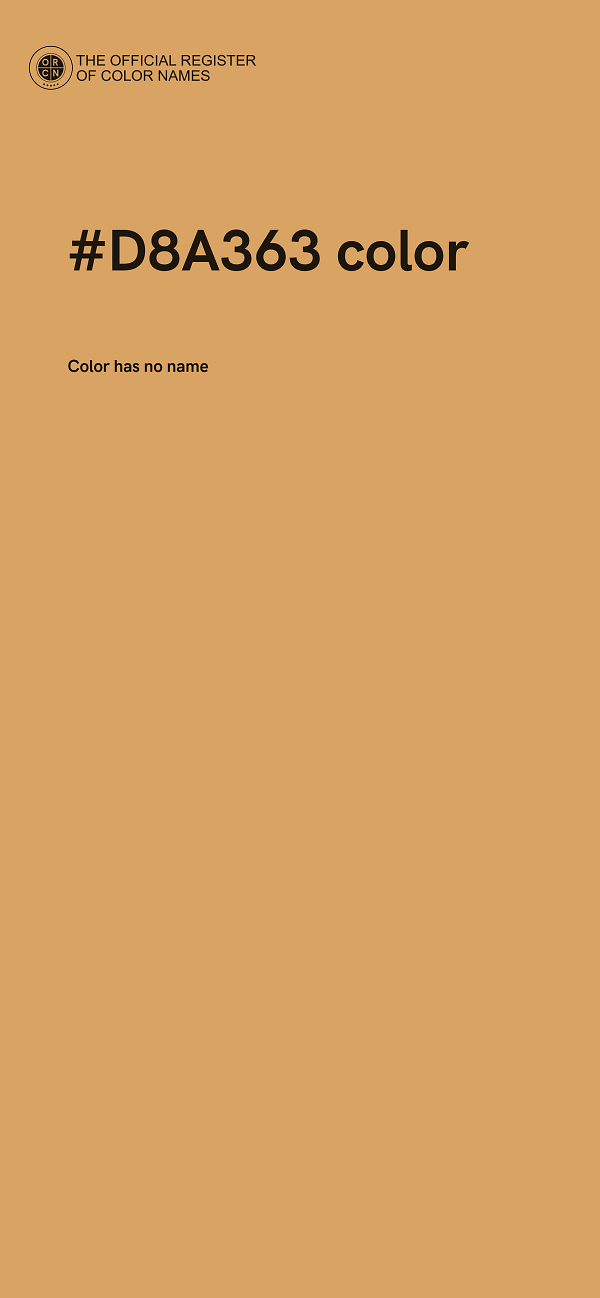 #D8A363 color image