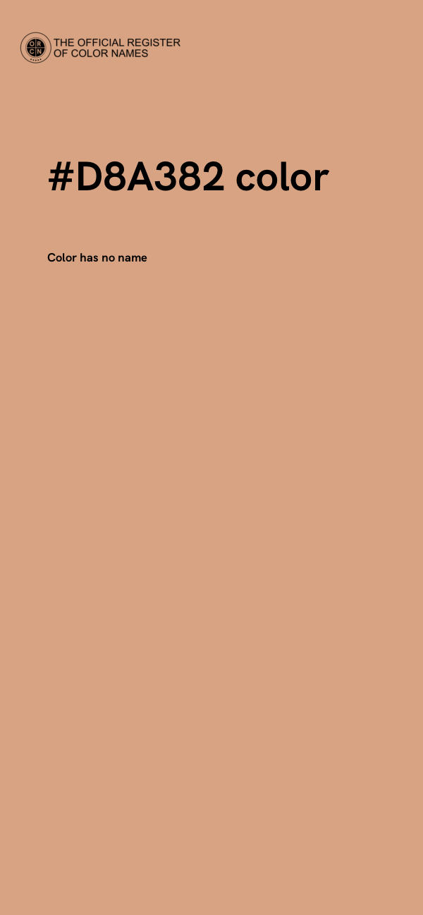 #D8A382 color image