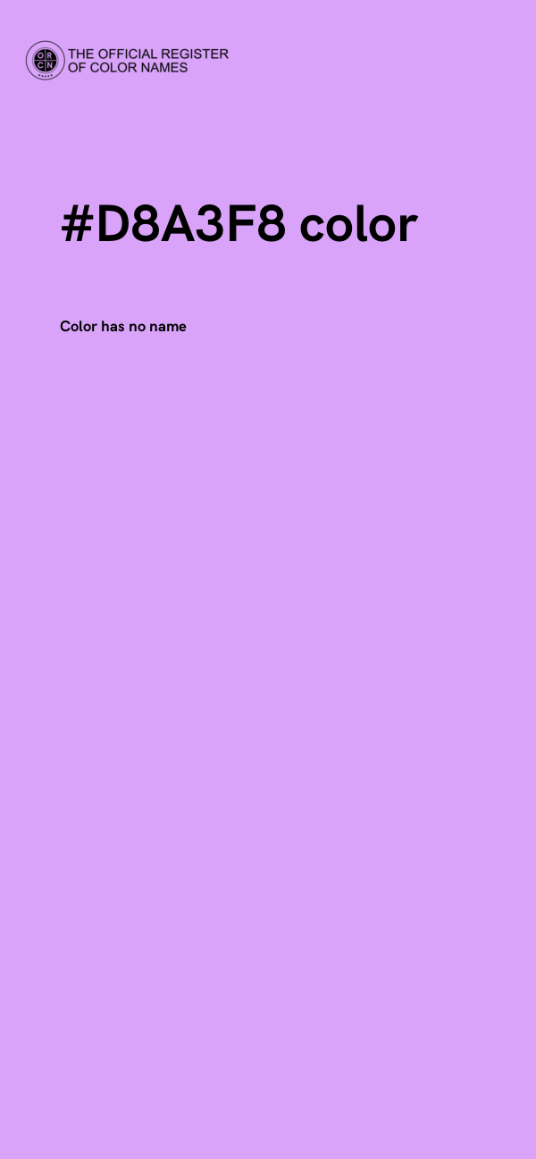 #D8A3F8 color image