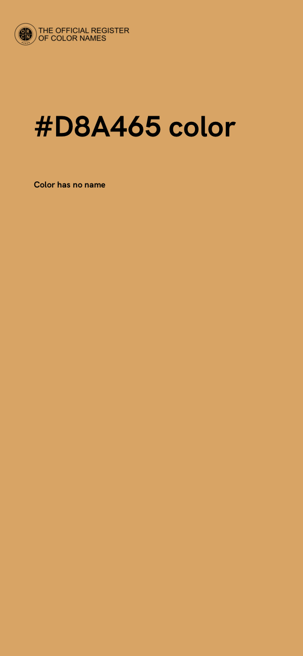 #D8A465 color image