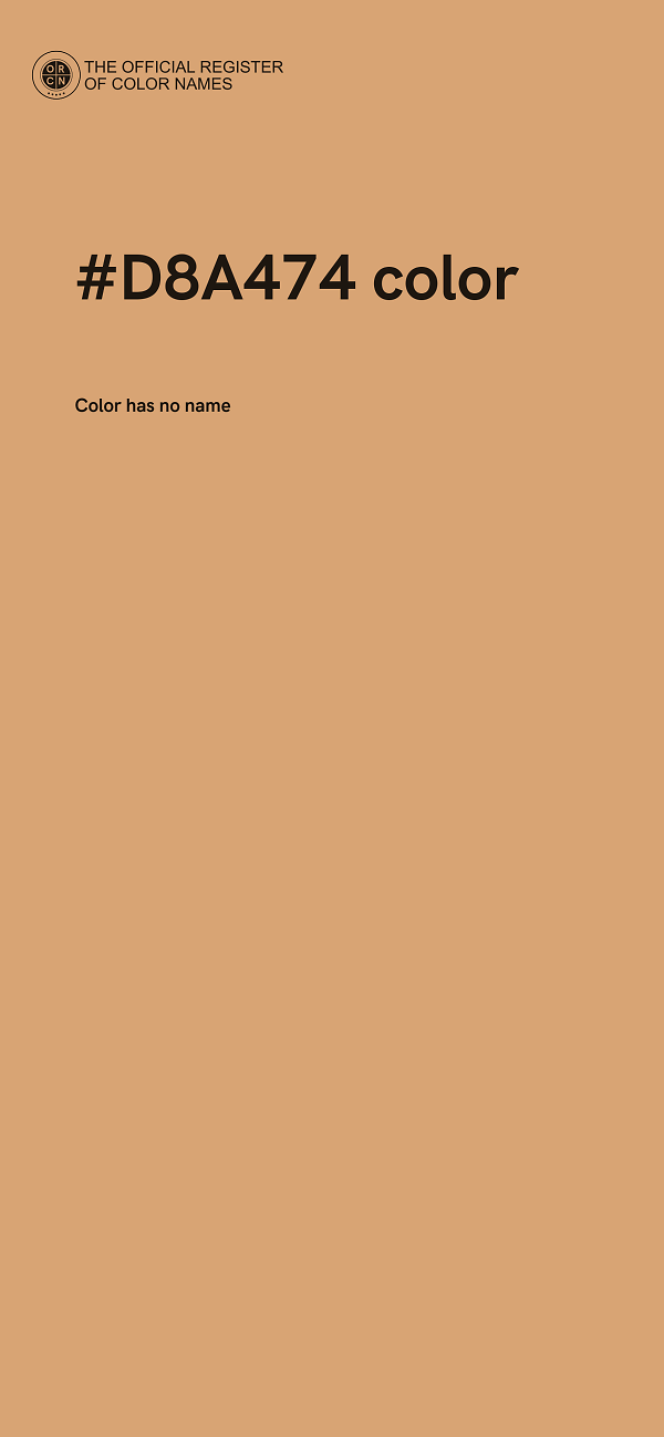 #D8A474 color image