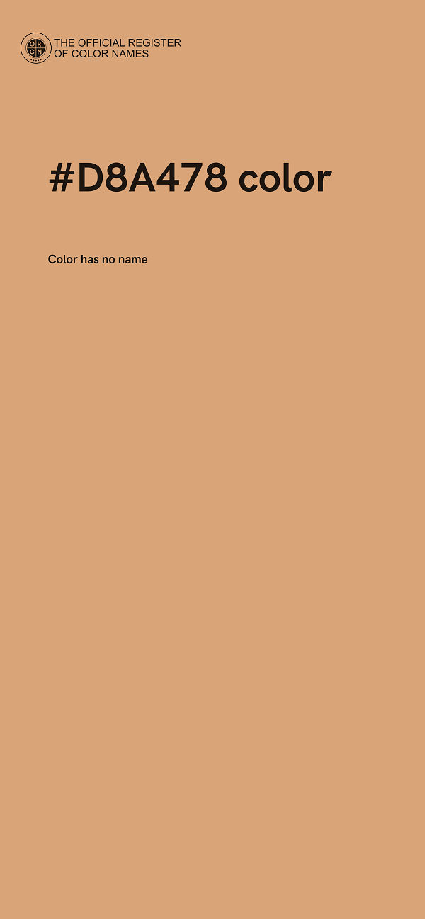 #D8A478 color image