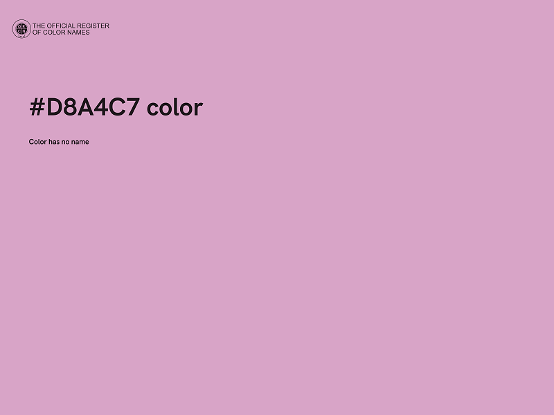 #D8A4C7 color image