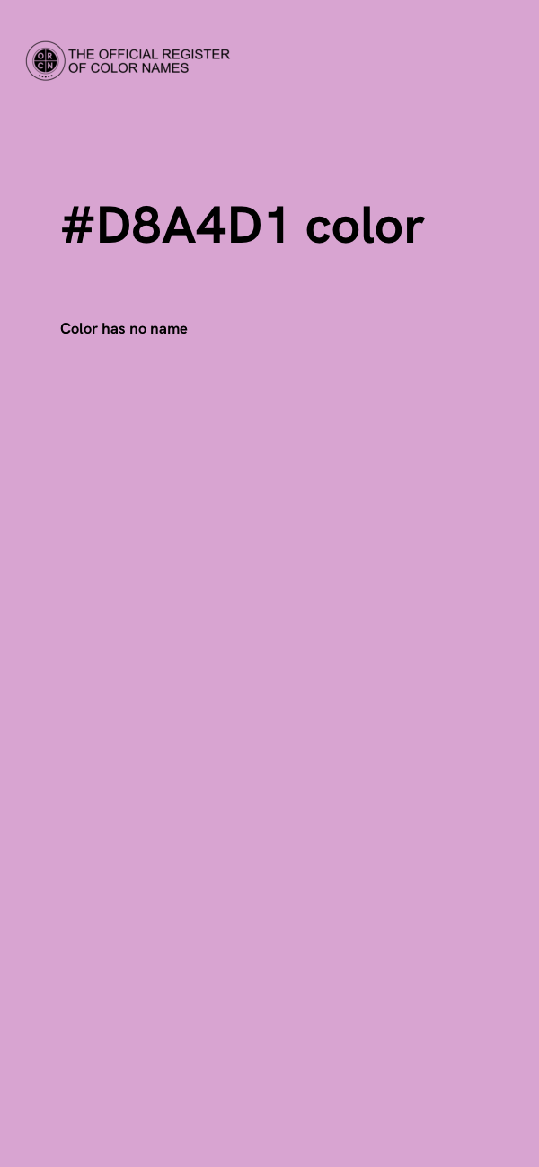 #D8A4D1 color image