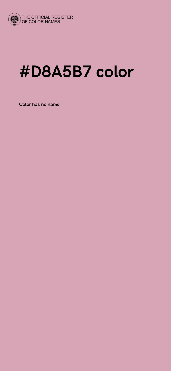 #D8A5B7 color image