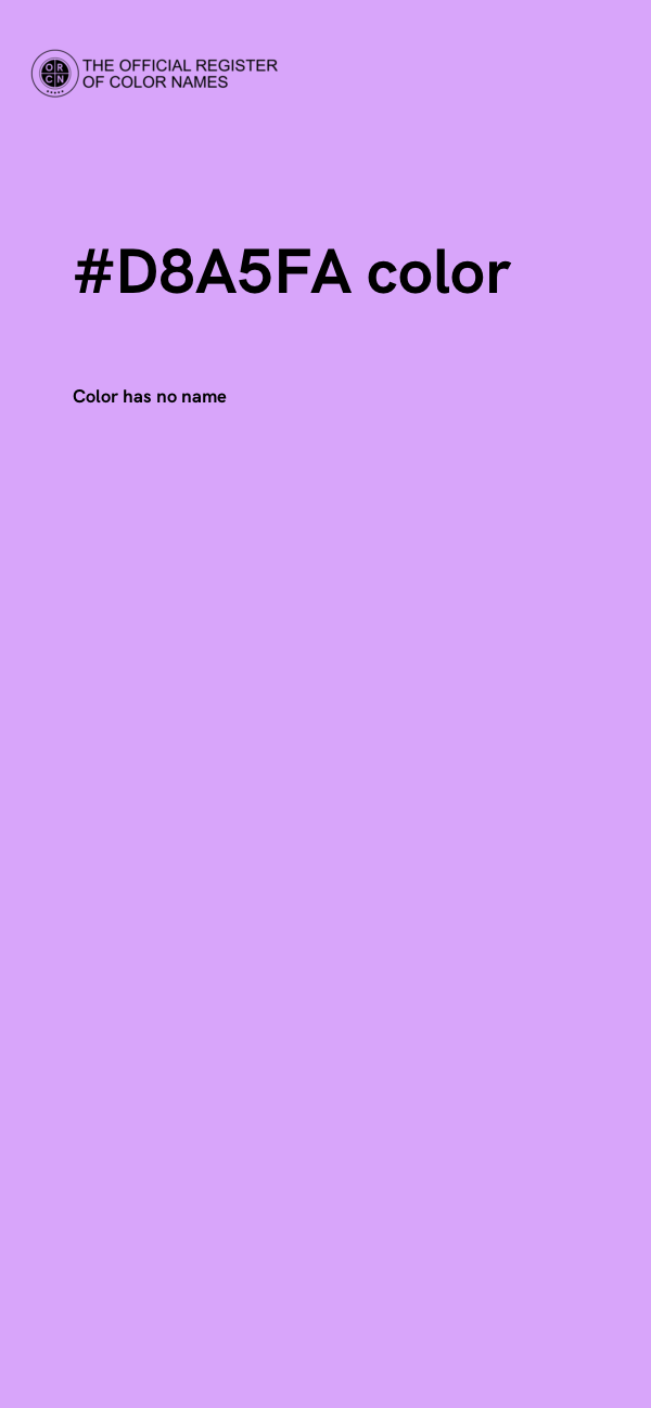#D8A5FA color image