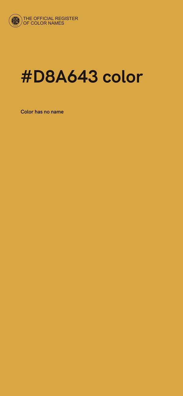 #D8A643 color image