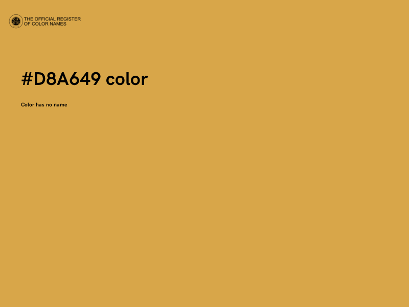 #D8A649 color image