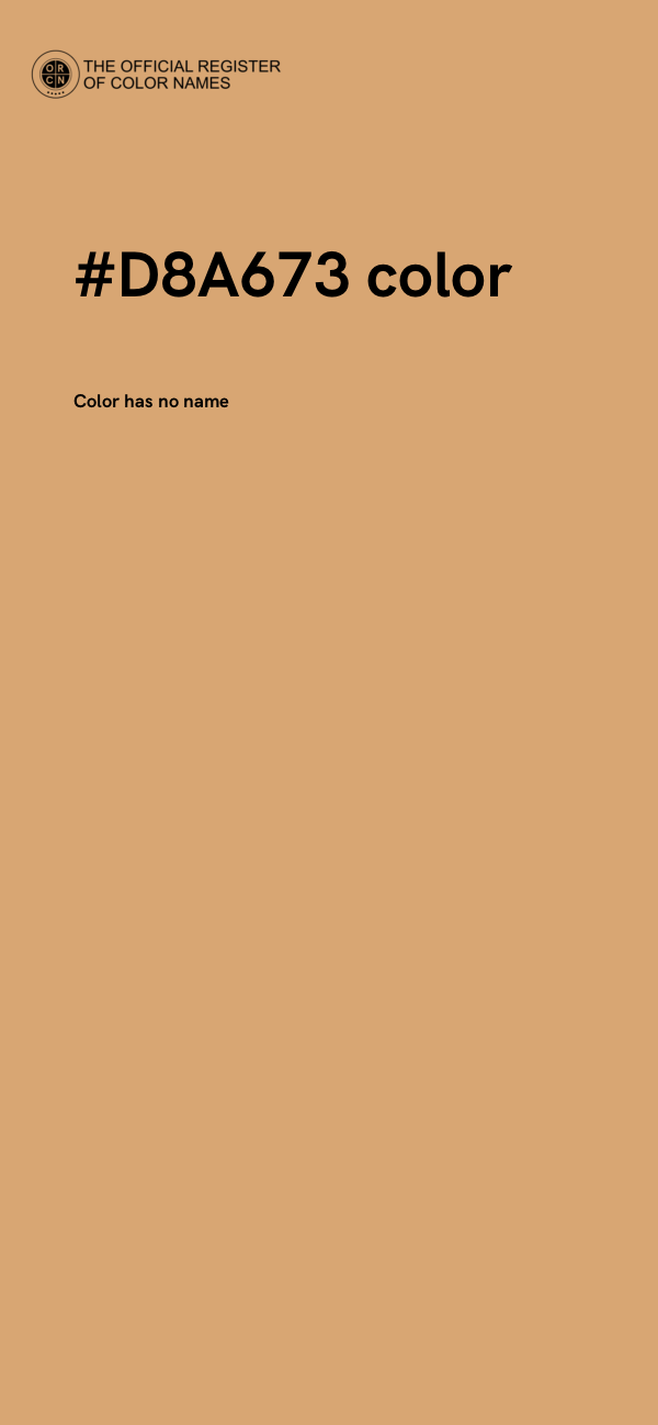 #D8A673 color image