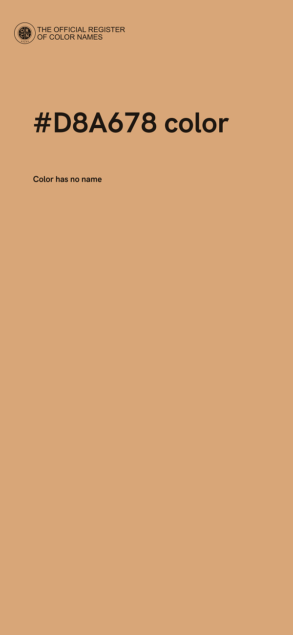 #D8A678 color image