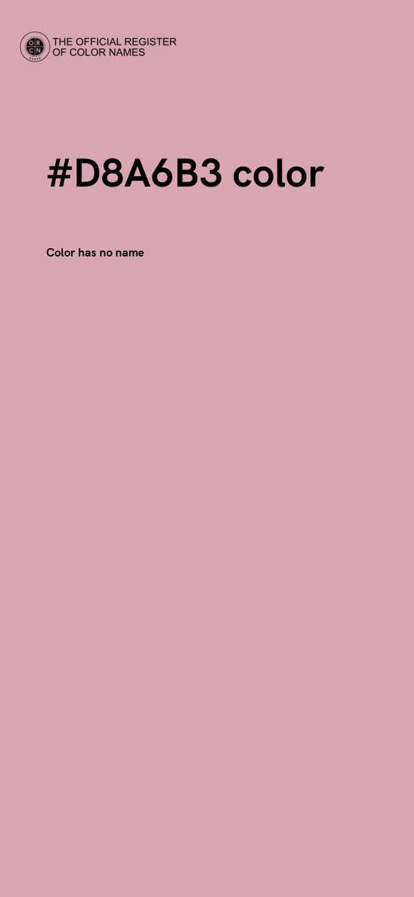 #D8A6B3 color image