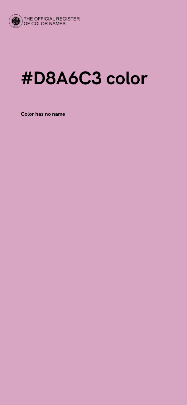 #D8A6C3 color image