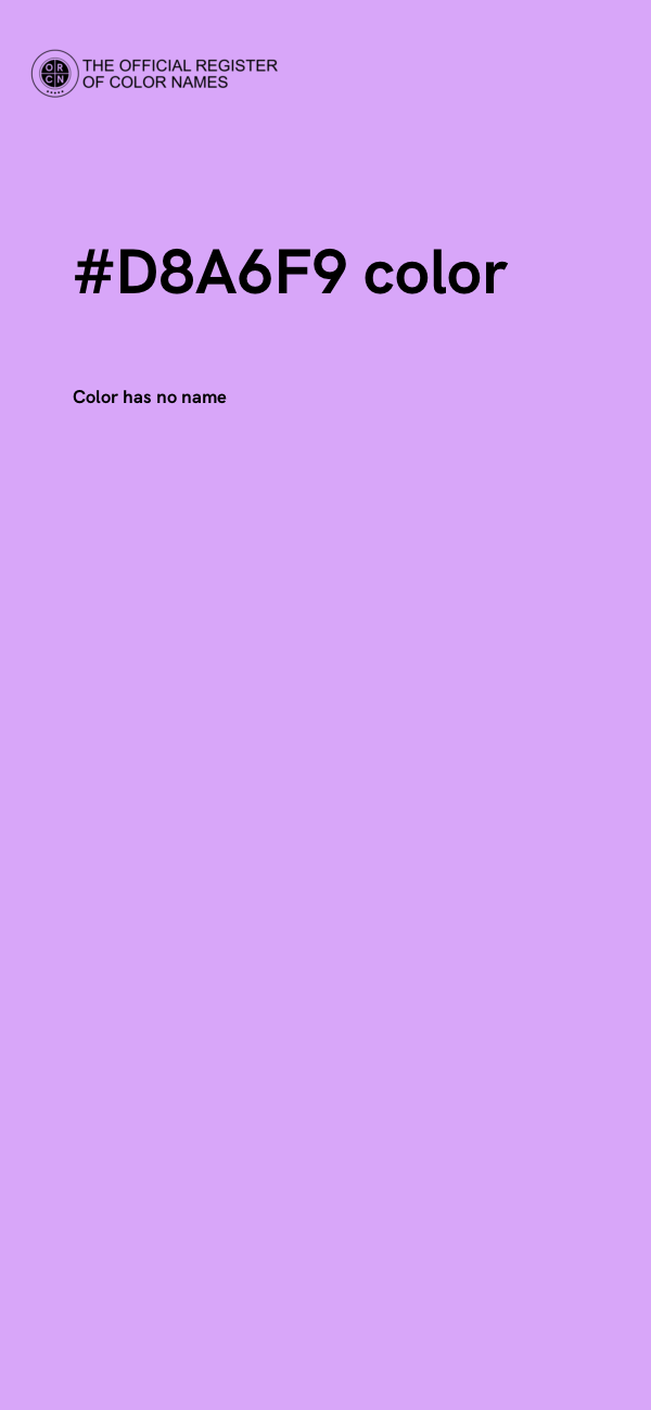 #D8A6F9 color image