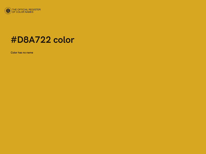 #D8A722 color image