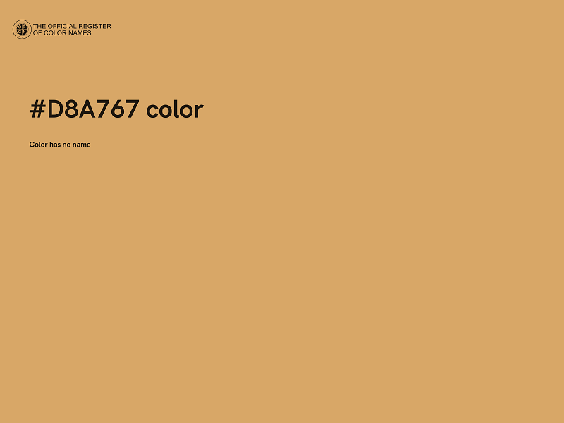 #D8A767 color image