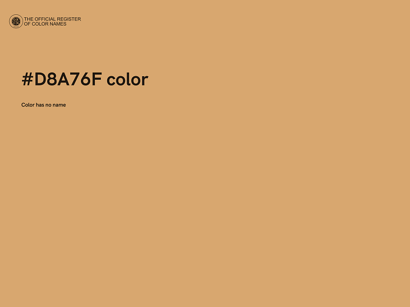 #D8A76F color image