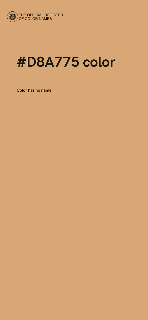 #D8A775 color image