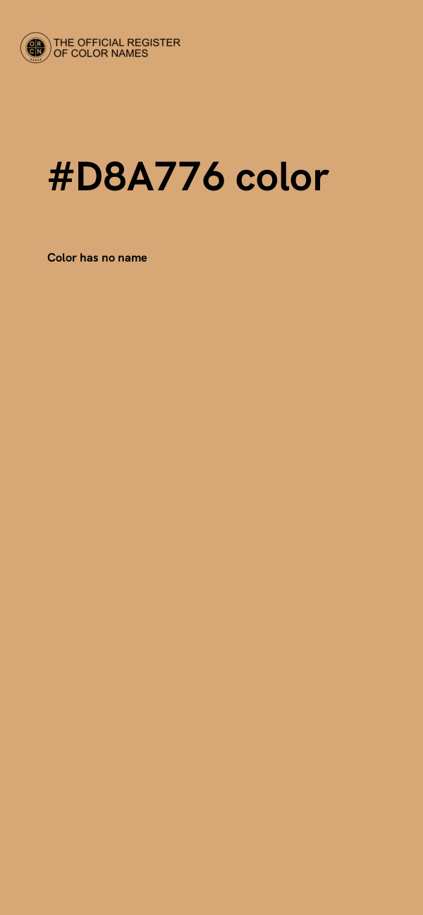 #D8A776 color image