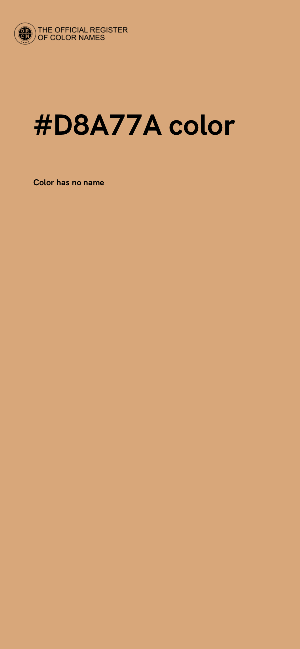 #D8A77A color image