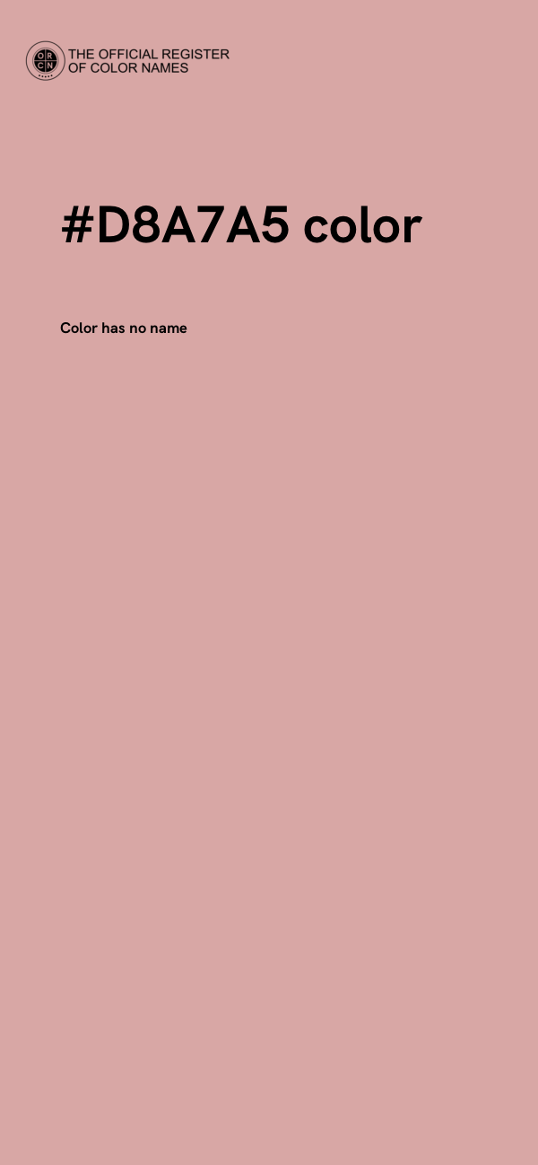 #D8A7A5 color image