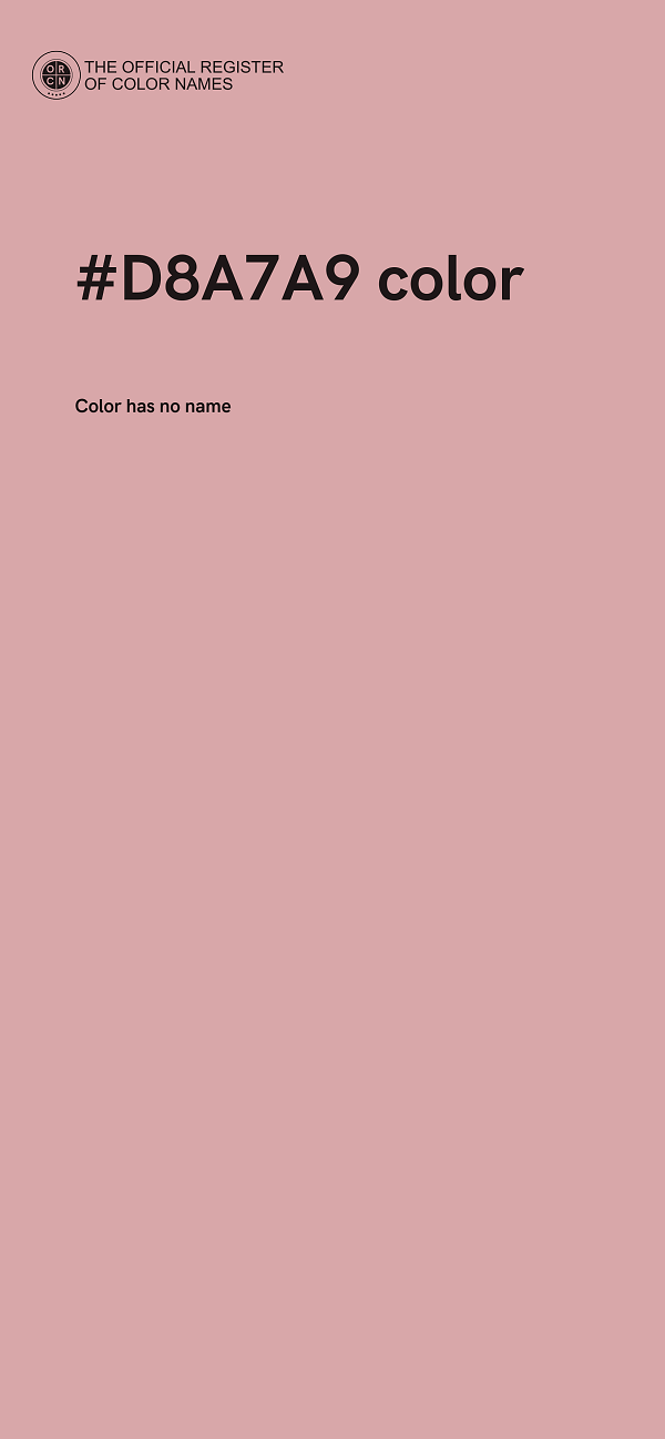 #D8A7A9 color image