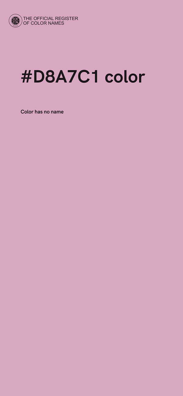 #D8A7C1 color image